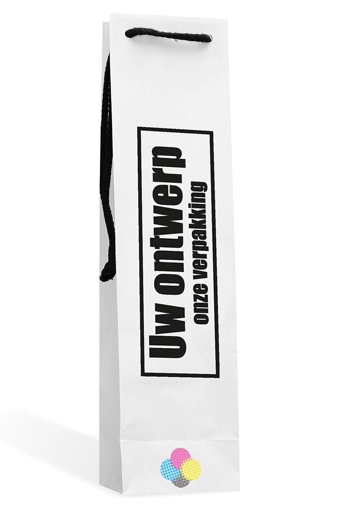 Luxe Wijntassen Bedrukken Met Logo 170GRAM FSC® & Koord 10x9x40cm Luxe Wijntassen Bedrukken Met Logo 170GRAM FSC® & Koord 10x9x40cm