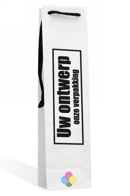 Luxe Wijntassen Bedrukken Met Logo 170GRAM FSC® & Koord 10x9x40cm Luxe Wijntassen Bedrukken Met Logo 170GRAM FSC® & Koord 10x9x40cm