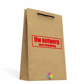 Kraft Tassen Bedrukken Met Logo 120GRAM & Koord 24x9x36cm A4 FORMAAT Kraft Tassen Bedrukken Met Logo 120GRAM & Koord 24x9x36cm A4 FORMAAT