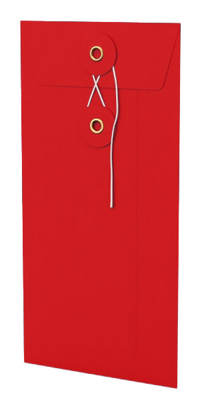 Envelop Met Japanse Sluiting Tokyo Rood 22x11cm 100stuks Envelop Met Japanse Sluiting Tokyo Rood 22x11cm 100stuks