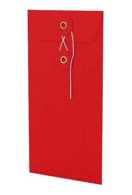 Envelop Met Japanse Sluiting Tokyo Rood 22x11cm 100stuks Envelop Met Japanse Sluiting Tokyo Rood 22x11cm 100stuks