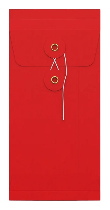 Envelop Met Japanse Sluiting Tokyo Rood 22x11x2.5cm 100stuks