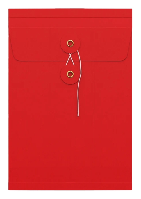 Envelop Met Japanse Sluiting Tokyo Rood 22.9x16.2x2.5cm 100stuks Envelop Met Japanse Sluiting Tokyo Rood 22.9x16.2x2.5cm 100stuks
