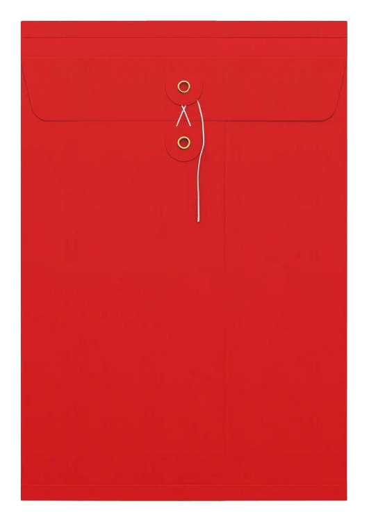 Envelop Met Japanse Sluiting Tokyo Rood 32.4x22.9x2.5cm 100stuks