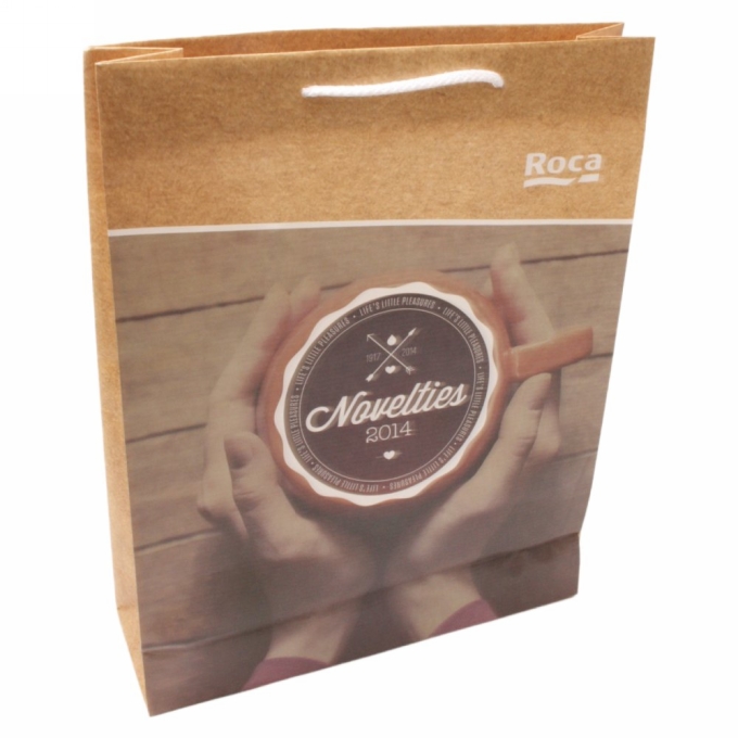 Kraft Tassen Bedrukken Met Logo 120GRAM & Koord 32x11x45cm A3 FORMAAT