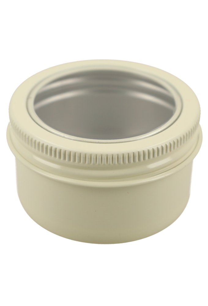 Blikken Aluminium & Schroefdeksel Venster Creme 50ml r5x3.2cm 12stuks