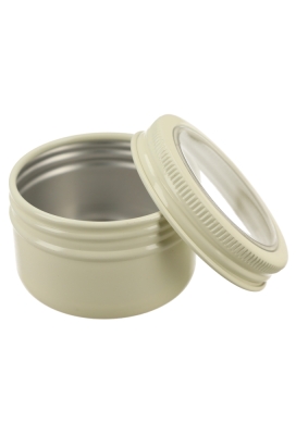 Blikken Aluminium & Schroefdeksel Venster Creme 50ml r5x3.2cm 12stuks Blikken Aluminium & Schroefdeksel Venster Creme 50ml r5x3.2cm 12stuks