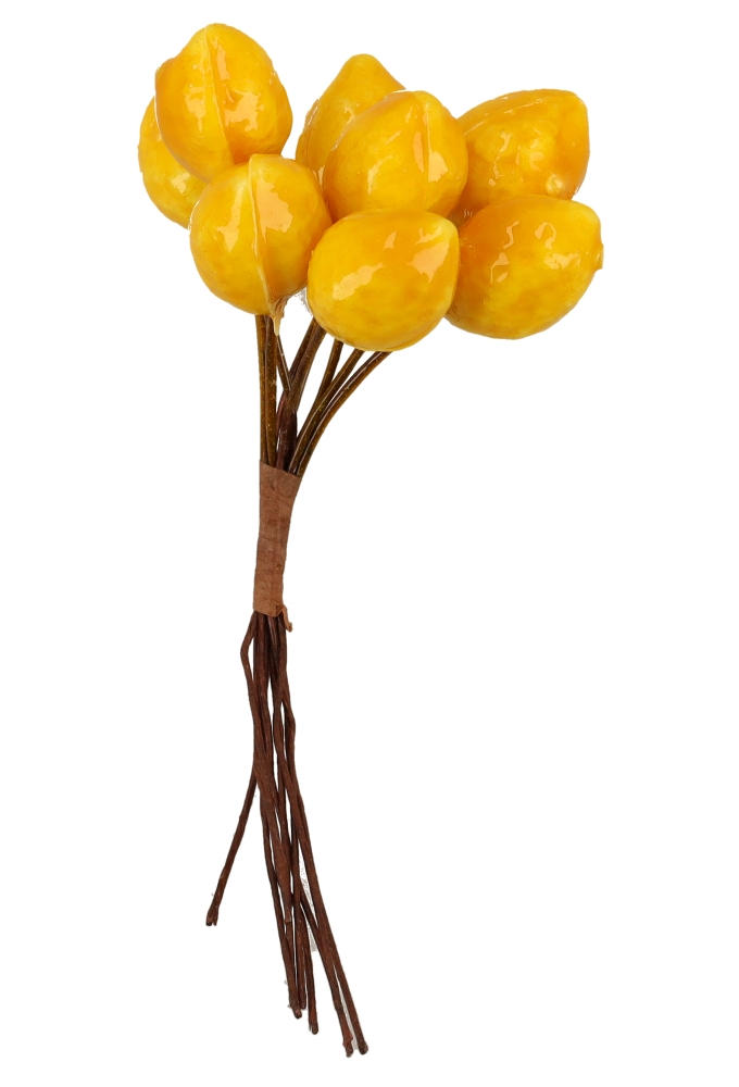 Kado Decoratie Lemons Geel 7x11cm Met IJzerdraad 108stuks