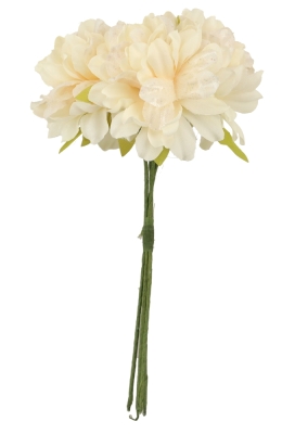 Kado Decoratie Bloem Hortencia Cream Met IJzerdraad 12cm 48stuks Kado Decoratie Bloem Hortencia Cream Met IJzerdraad 12cm 48stuks