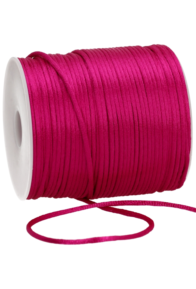 Kadolint Satijn Koord Fuchsia 2mm x 100 meter Kadolint Satijn Koord Fuchsia 2mm x 100 meter