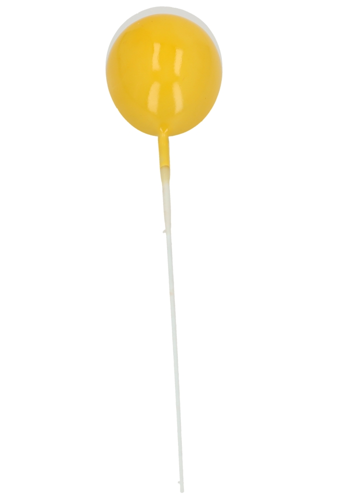 Kado Decoratie Ballonnetjes Geel 2.5x11.5cm Met IJzerdraad 12stuks
