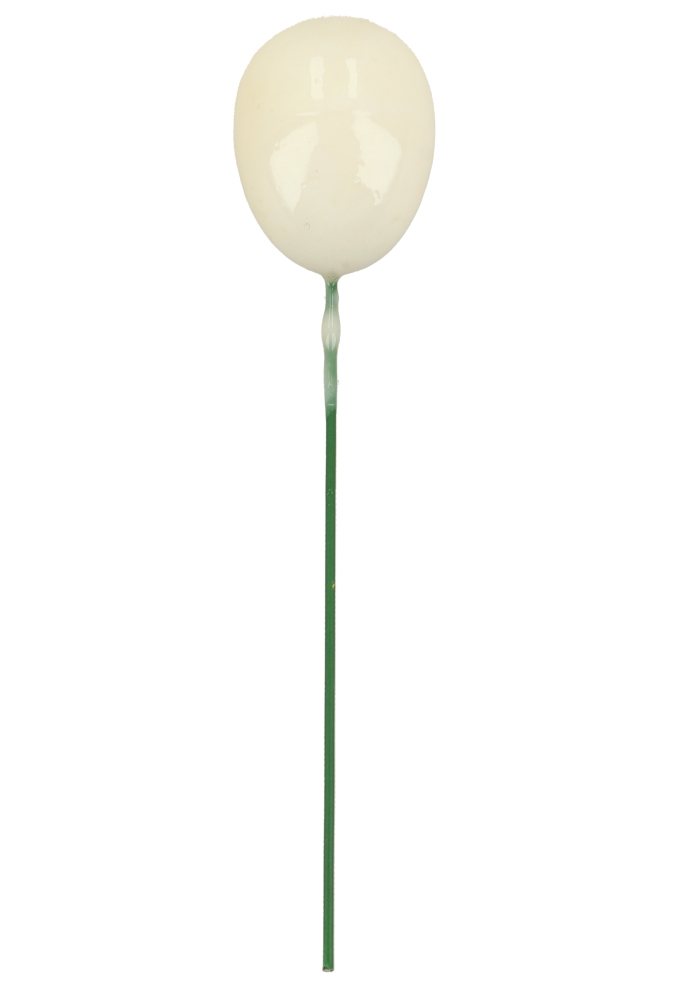Kado Decoratie Ballonnetjes Wit 2.5x11.5cm Met IJzerdraad 12stuks