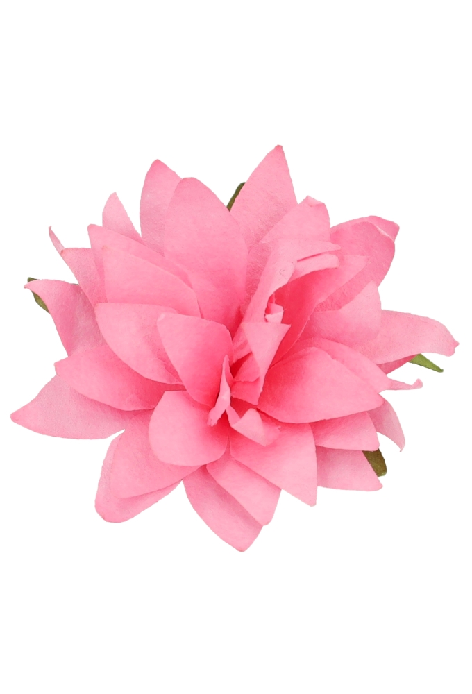 Kado Decoratie Bloem Roosje Roze Papier 2.8cm 12stuks