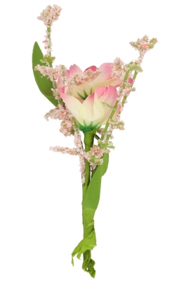 Kado Decoratie Bloem Cream 14cm Met IJzerdraad 12stuks Kado Decoratie Bloem Cream 14cm Met IJzerdraad 12stuks