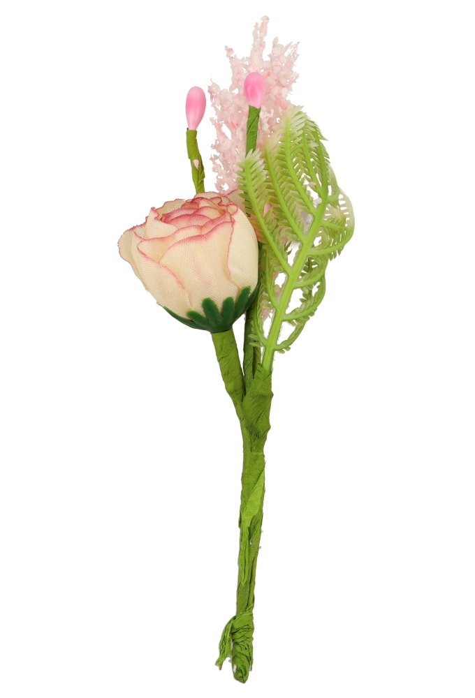 Kado Decoratie Bloem Licht Roze 14cm Met IJzerdraad 12stuks