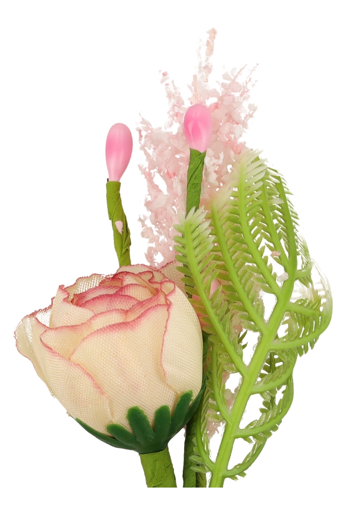 Kado Decoratie Bloem Licht Roze 14cm Met IJzerdraad 12stuks