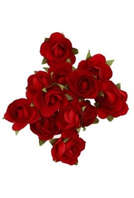 Kado Decoratie Bloem Roosje Rood Papier 2.8cm 12stuks Kado Decoratie Bloem Roosje Rood Papier 2.8cm 12stuks