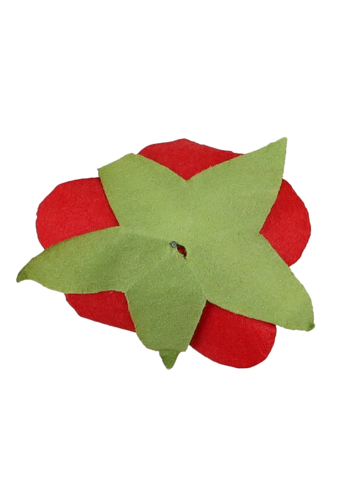 Kado Decoratie Bloem Roosje Rood Papier 2.8cm 12stuks