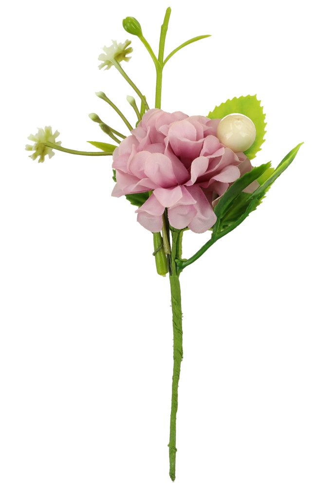 Kado Decoratie Hortencia Lila 14cm Met IJzerdraad 12stuks