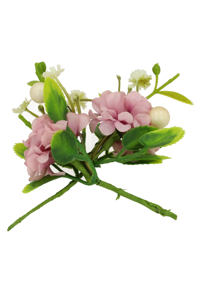 Kado Decoratie Hortencia Lila 14cm Met IJzerdraad 12stuks