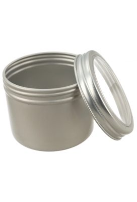 Blikken Aluminium & Schroefdeksel Venster 120ml r6.5x5cm 6stuks Blikken Aluminium & Schroefdeksel Venster 120ml r6.5x5cm 6stuks