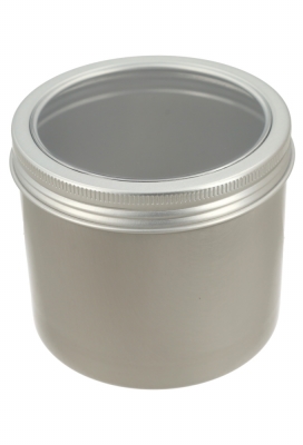 Blikken Aluminium & Schroefdeksel Venster 350ml r8.2X7.5cm 6stuks Blikken Aluminium & Schroefdeksel Venster 350ml r8.2X7.5cm 6stuks