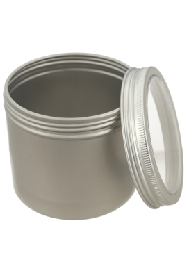 Blikken Aluminium & Schroefdeksel Venster 350ml r8.2X7.5cm 6stuks Blikken Aluminium & Schroefdeksel Venster 350ml r8.2X7.5cm 6stuks