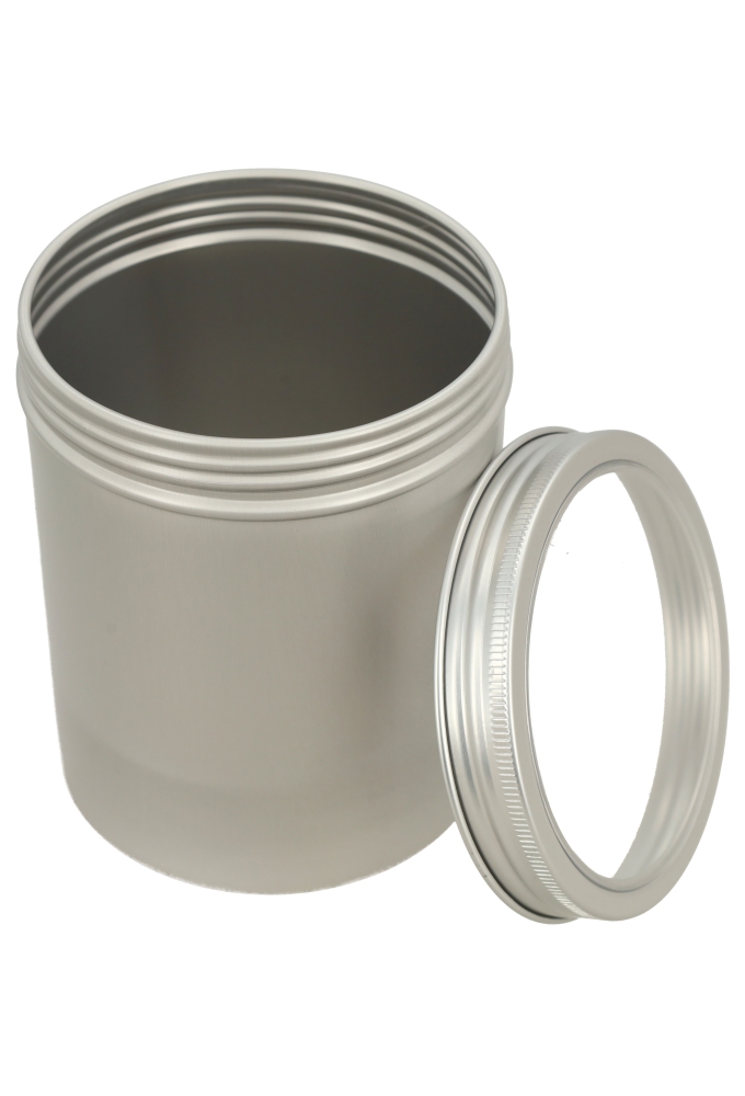 Blikken Aluminium & Schroefdeksel Venster 650ml r9.2x11.6cm 6stuks