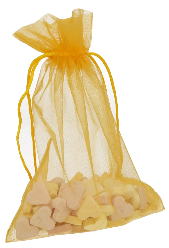 Organza zakjes Geel Groot 17x24cm 10stuks