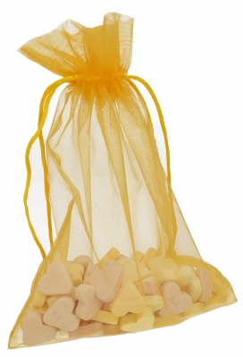 Organza zakjes Geel Groot 17x24cm 10stuks Organza zakjes Geel Groot 17x24cm 10stuks