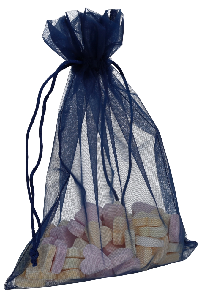 Organza zakjes Donker Blauw Groot 17x24cm 10stuks