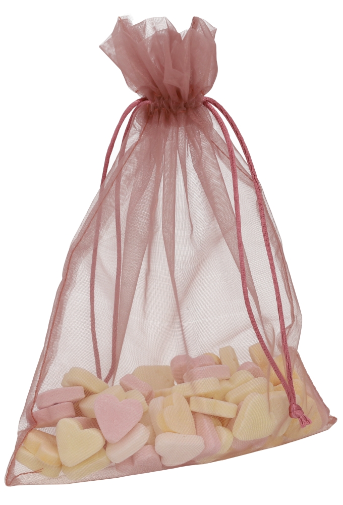 Organza zakjes Oude Roze Groot 17x24cm 10stuks