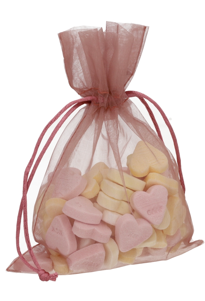 Organza zakjes Oude Roze Medium 12x17cm 10stuks