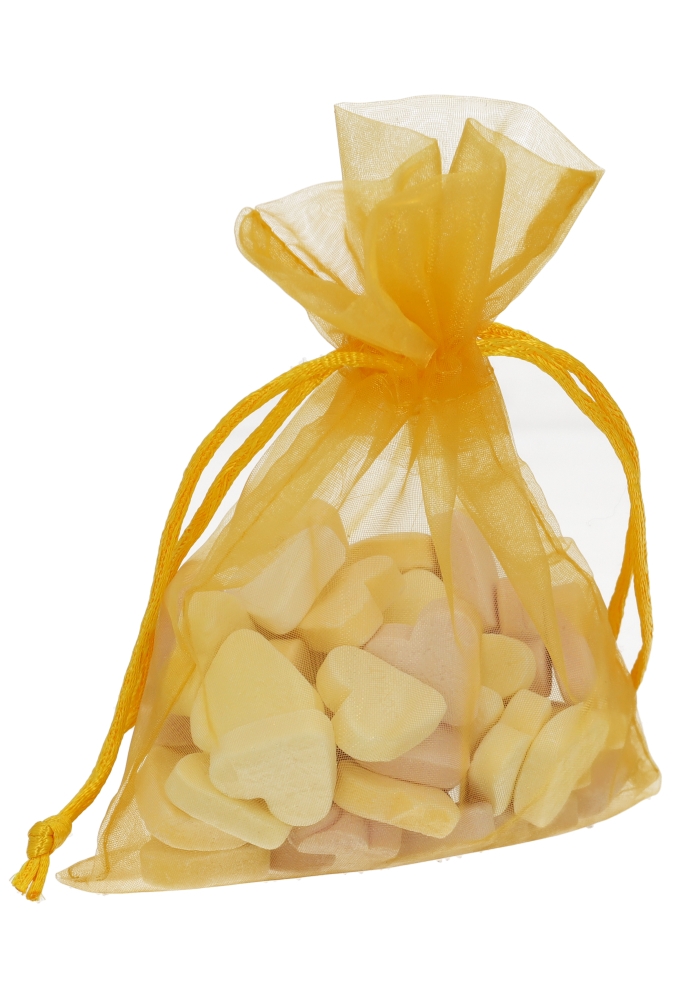 Organza zakjes Geel Medium 12x17cm 10stuks