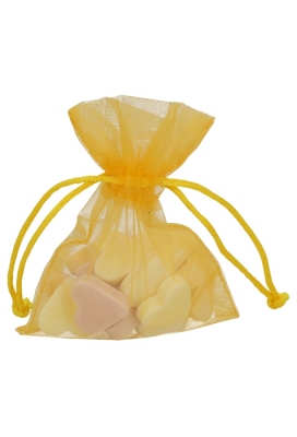 Organza zakjes Geel Klein 9x12.5cm 10stuks Organza zakjes Geel Klein 9x12.5cm 10stuks