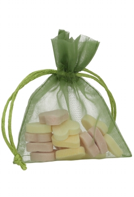 Organza zakjes Salie Groen Klein 9x12.5cm 10stuks Organza zakjes Salie Groen Klein 9x12.5cm 10stuks