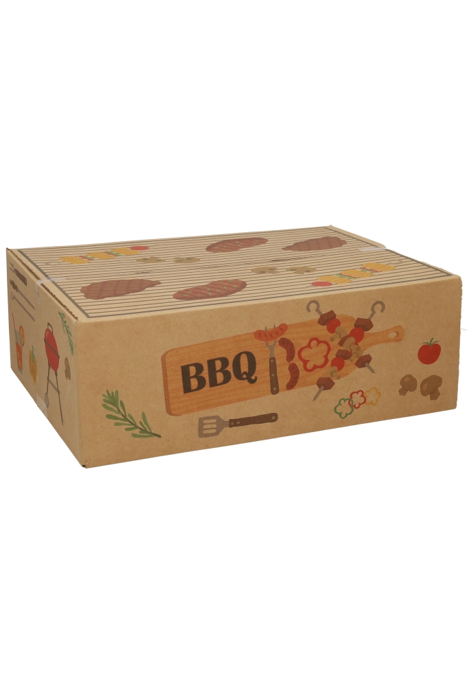 Geschenkdozen Kraft BBQ Box 39x29x13cm 15stuks