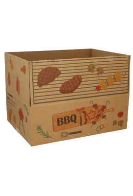 Geschenkdozen Kraft BBQ Box 39x29x13cm 15stuks Geschenkdozen Kraft BBQ Box 39x29x13cm 15stuks