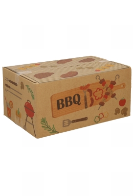 Geschenkdozen Kraft BBQ Box 31x20x14cm 30stuks Geschenkdozen Kraft BBQ Box 31x20x14cm 30stuks