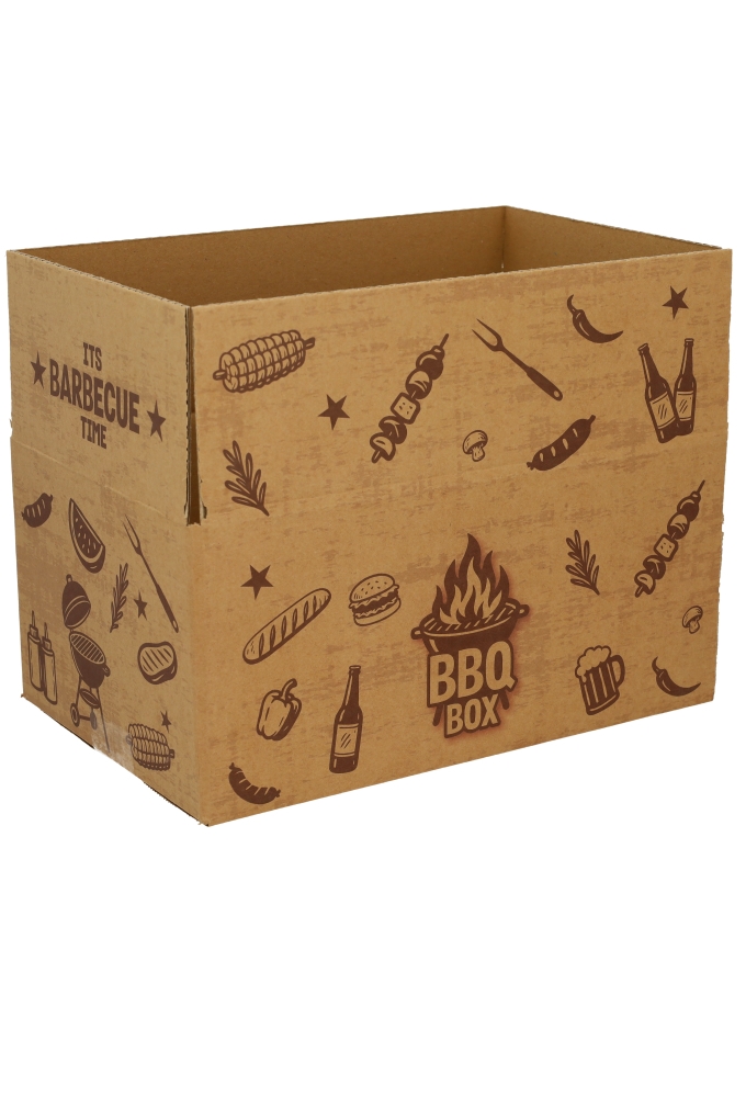 Geschenkdozen Kraft Its Barbecue Time 31x20x14cm 30stuks