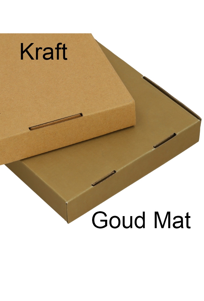 Brievenbusdoos Met Klep Pinto Goud Mat A5 25.5x17.5x2.9cm 100stuks