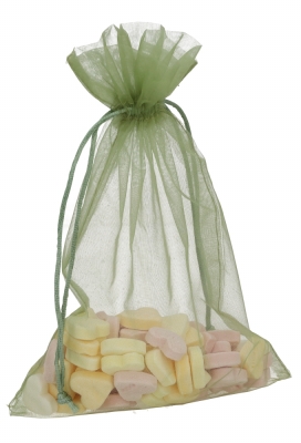 Organza zakjes Salie Groen Groot 17x24cm 10stuks Organza zakjes Salie Groen Groot 17x24cm 10stuks