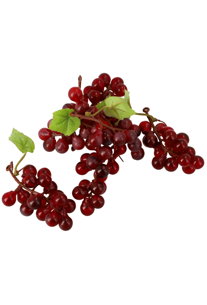 Decoratie Rode Druif 3x6cm 6stuks