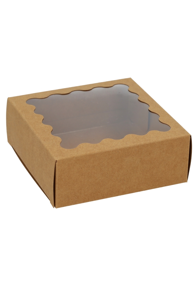 Cadeaudoosjes Krado Met Kartelrand Venster 10.8x10.8x4.1cm 25stuks