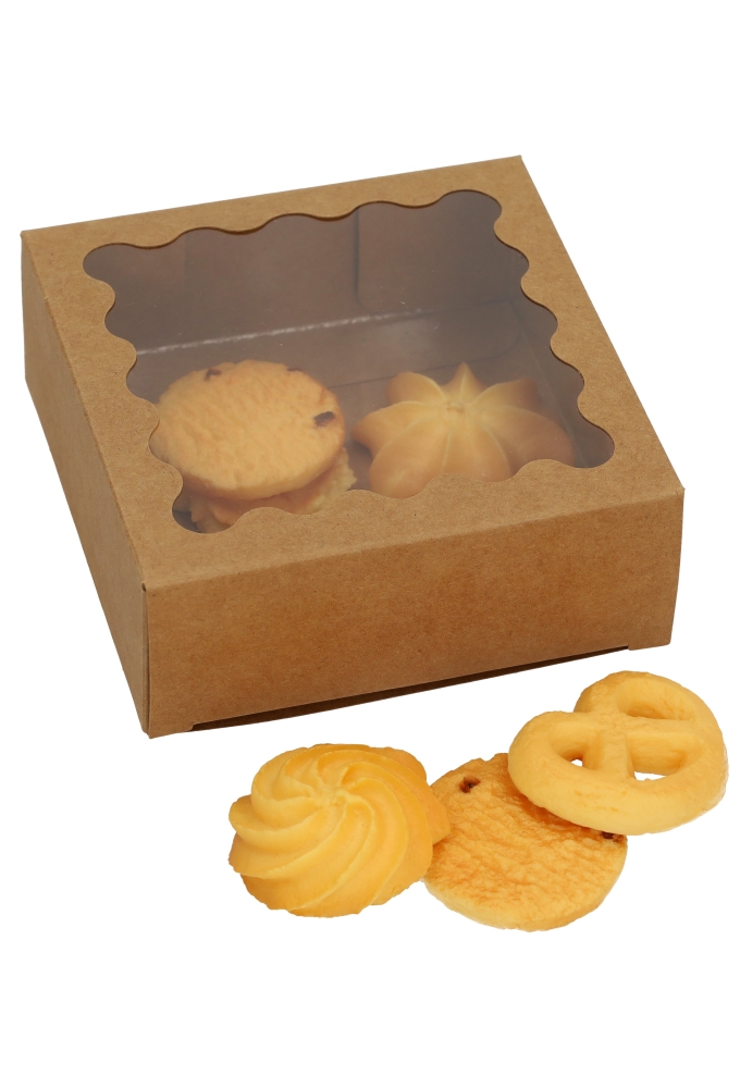 Cadeaudoosjes Krado Met Kartelrand Venster 10.8x10.8x4.1cm 25stuks