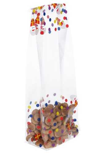 Cellofaan Zakjes Met Blokbodem Sint & Strooigoed 10x6x28cm 100stuk