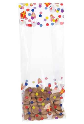 Cellofaan Zakjes Met Blokbodem Sint & Strooigoed 10x6x28cm 100stuk