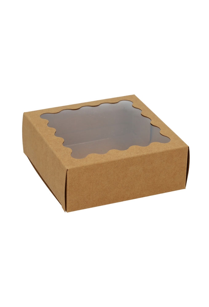 Cadeaudoosjes Krado Met Kartelrand Venster 7x7x3.7cm 25stuks Cadeaudoosjes Krado Met Kartelrand Venster 7x7x3.7cm 25stuks