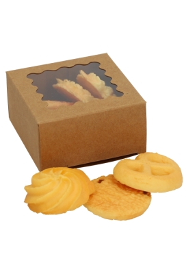 Cadeaudoosjes Krado Met Kartelrand Venster 7x7x3.7cm 25stuks Cadeaudoosjes Krado Met Kartelrand Venster 7x7x3.7cm 25stuks