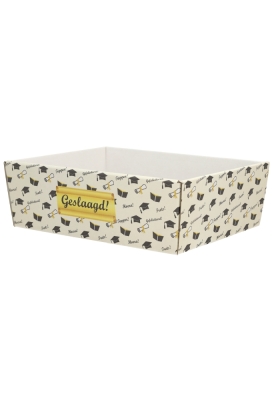 Geschenkdozen Korf Geslaagd 23x17x8cm 10stuks Geschenkdozen Korf Geslaagd 23x17x8cm 10stuks